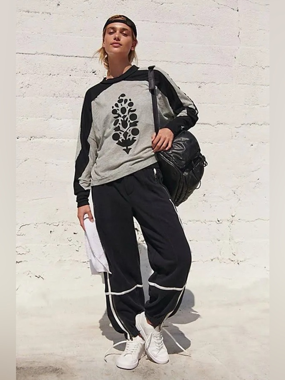 Free People Movement All about it long sleeve logo top